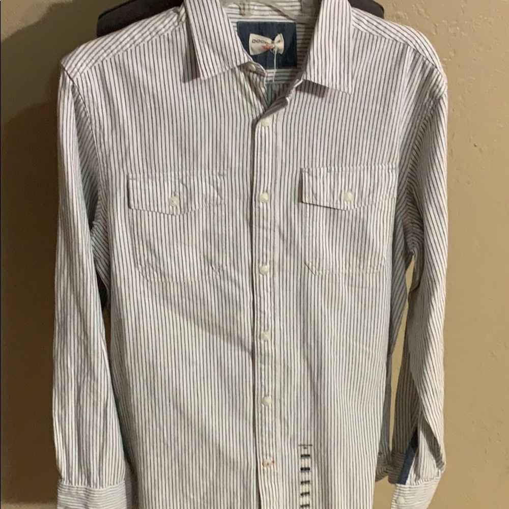 Dockers Striped Casual Button Down Shirt